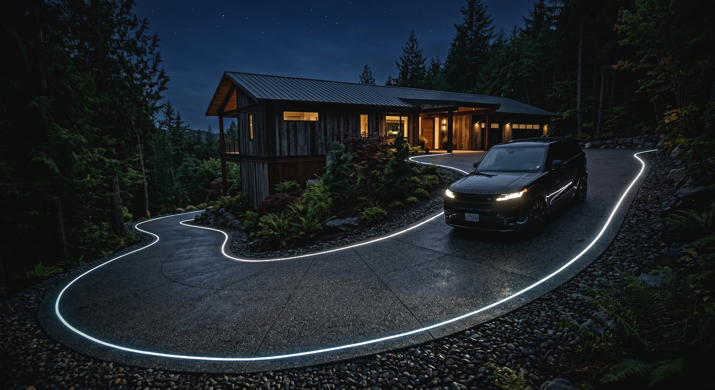 Runway Systems illuminated driveway view