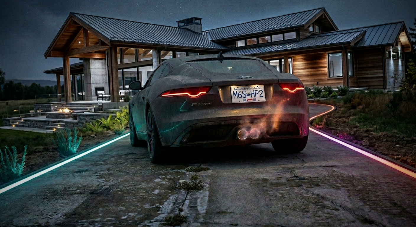 Runway Systems illuminated driveway view